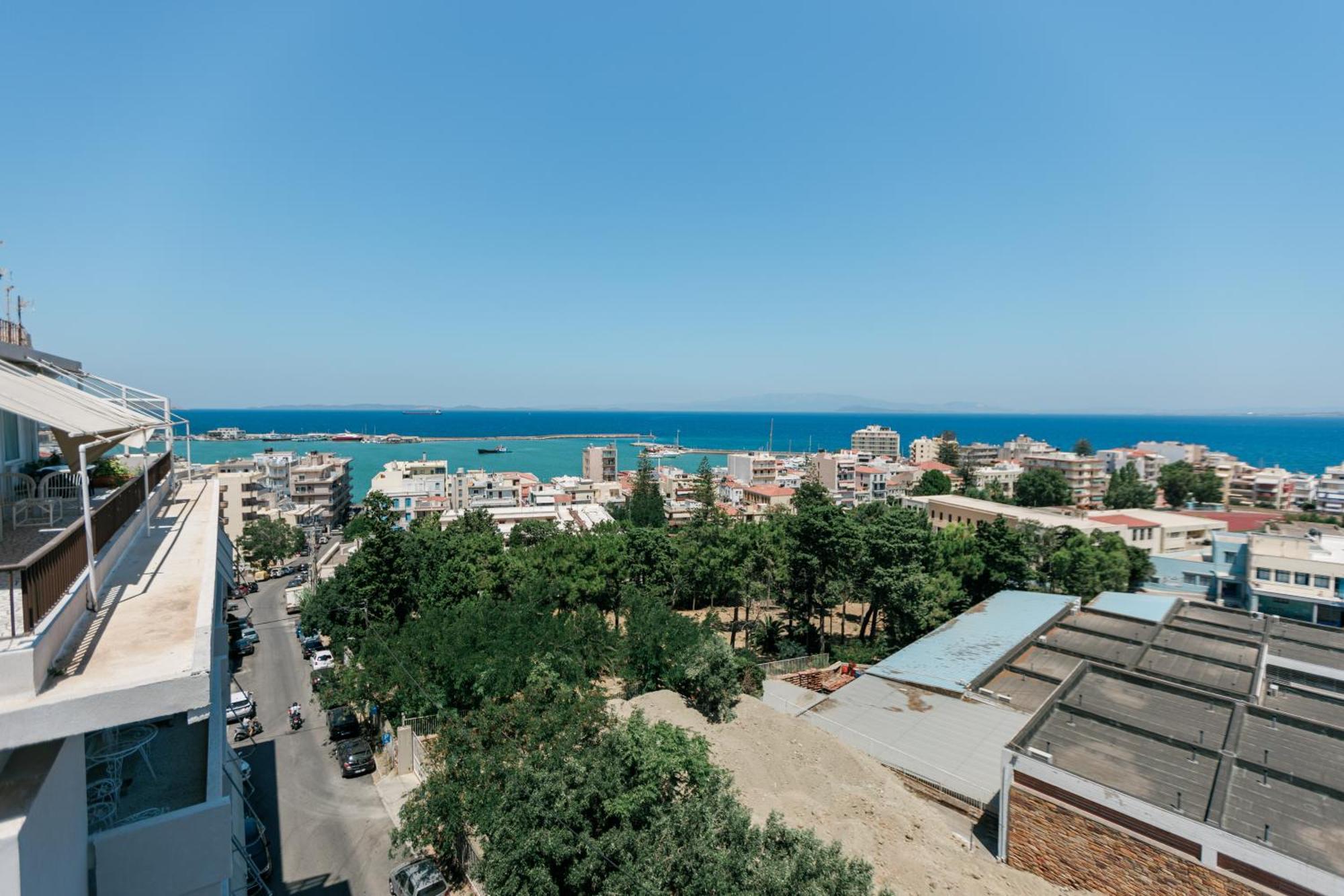 Ferienwohnung Panoramic Penthouse Chios Town Exterior foto